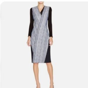 Elie Tahari multimedia long sleeved dress size 10